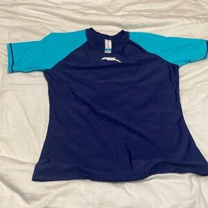 Halcurt Short Sleeve Rash Guard Swimsuit Top Swim Shirt Only Swim Tee UPF50+